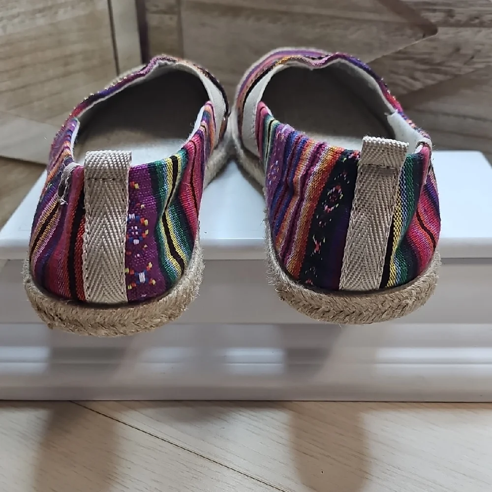 Roxy Sz 8 Flamenco J Wmn Multicolor‎ Espadrilles Slip On Shoes #512